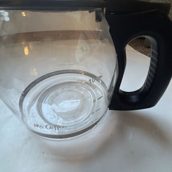 Mr. Coffee 12 Cup Carafe Glass Replacement Decanter Pot Black Handle & Lid! - Picture 5 of 9